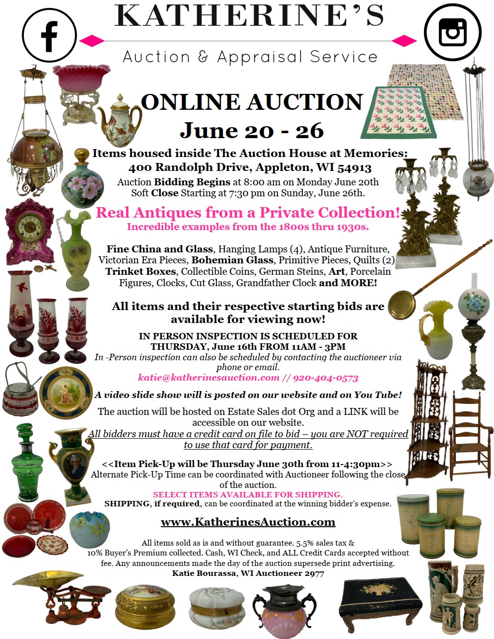 REAL ANTIQUES Online Auction Katherine's Auction & Appraisal Service